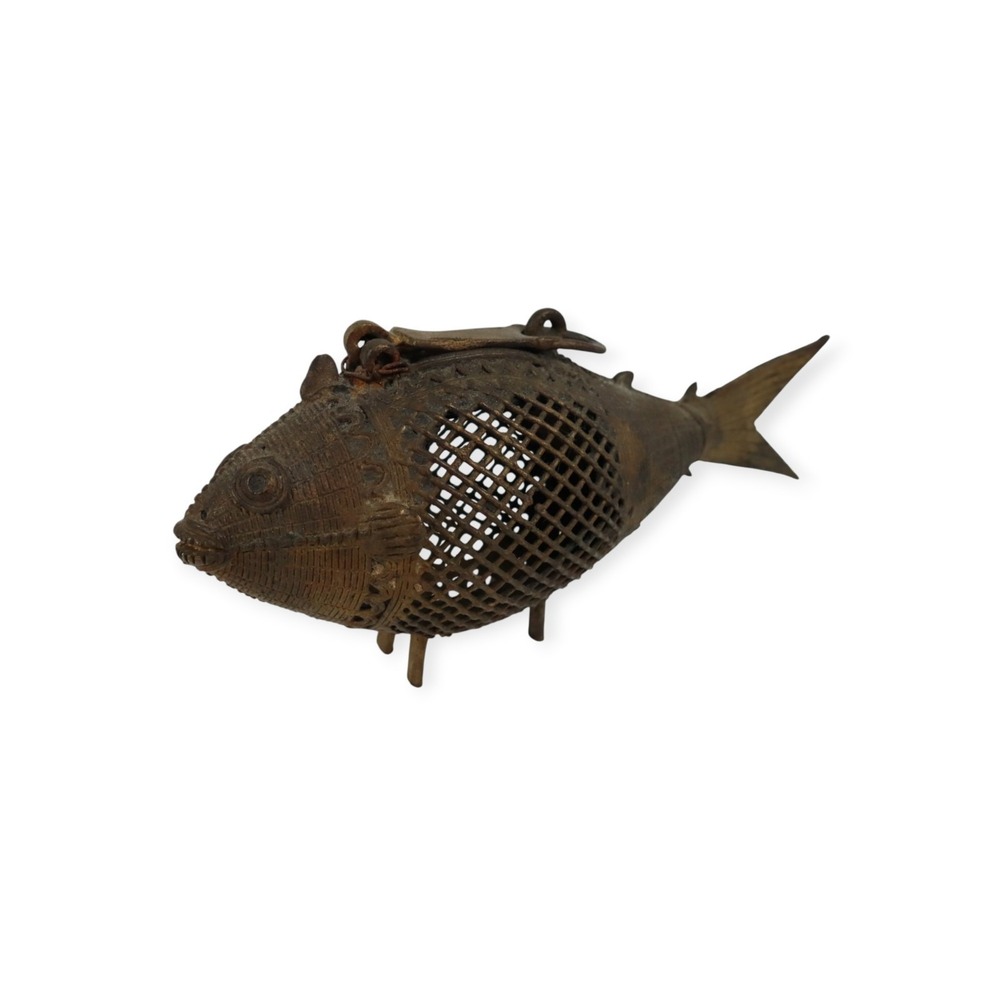 Brass Fish Incense Burner Early 20th Century - Vintage India - Picture 2 of 6